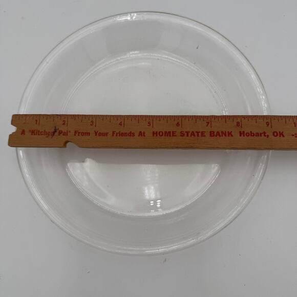Fire King Clear Glass Pie Plate Dish 9 Inch #460 Vintage Ovenware - Picture 2 of 4